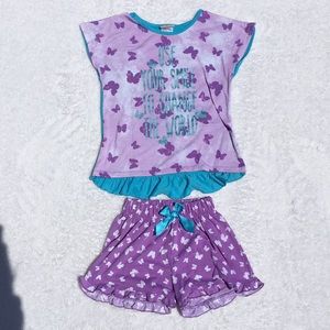 Purple girls pajama set
